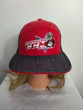 CCM Red & Black Super Challenge Snapback Cap